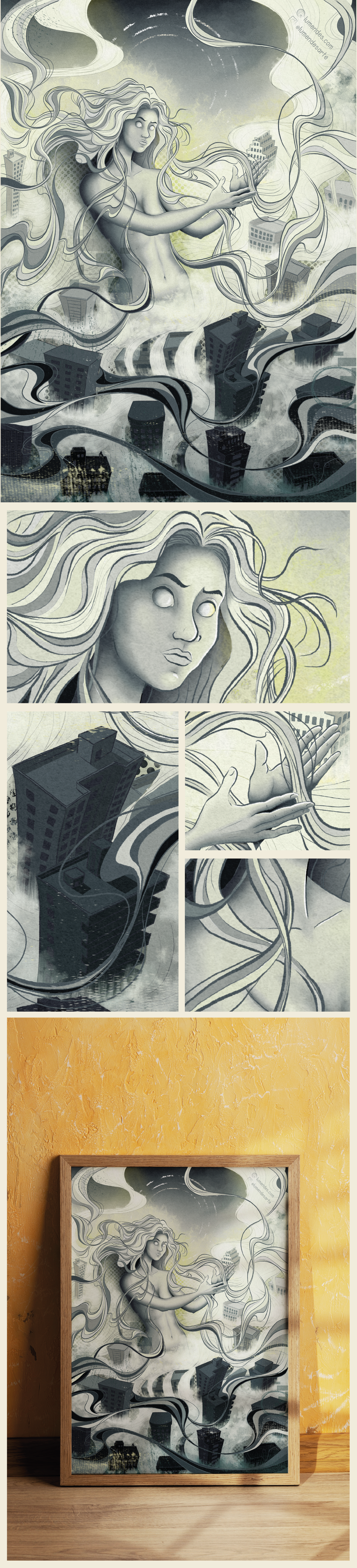 Natureza: Substantivo Feminino - Série de ilustrações